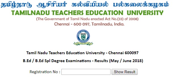TNTEU-BED-BED-SPL-Results-May-2018