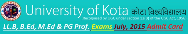 Kota-University-Exams-July-2015-Admit-Card-Download