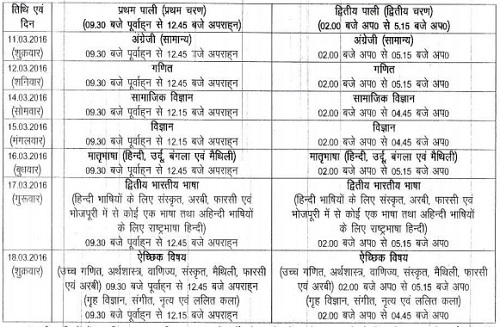 Bihar-Board-Xth-Time-Table-2016