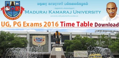 MKU-Madurai-Time-Table-2016