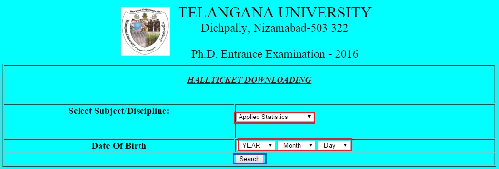 Telangana-University-Phd-Hall-Ticket-2016