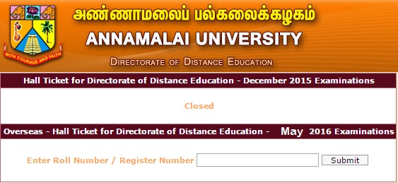 Annamalai-University-DDE-Hall-Tickets-2016