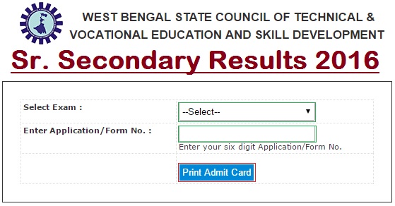 West Bengal Higher Secondary Vocational Results 2019 Check Online