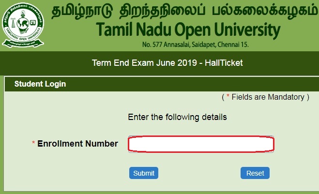 TNOU-Term-End-Exam-June-2019-HallTicket