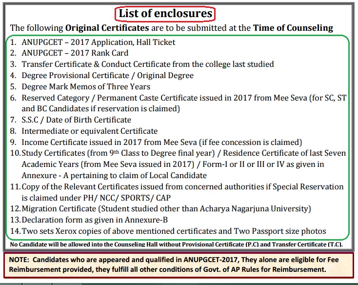 ANUPGCET-Counselling-Certificate-Verification