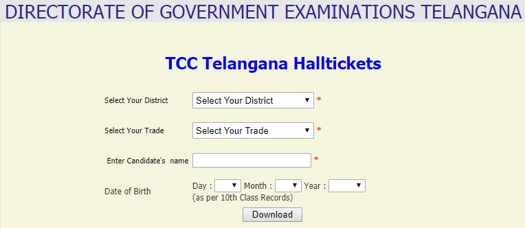 Telangana-TTC-Hall-Tickets-Jan-2018