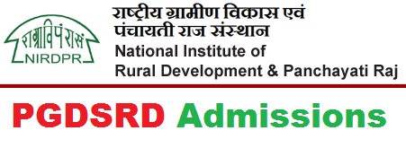 NIRDPR-PGDSRD-Admissions