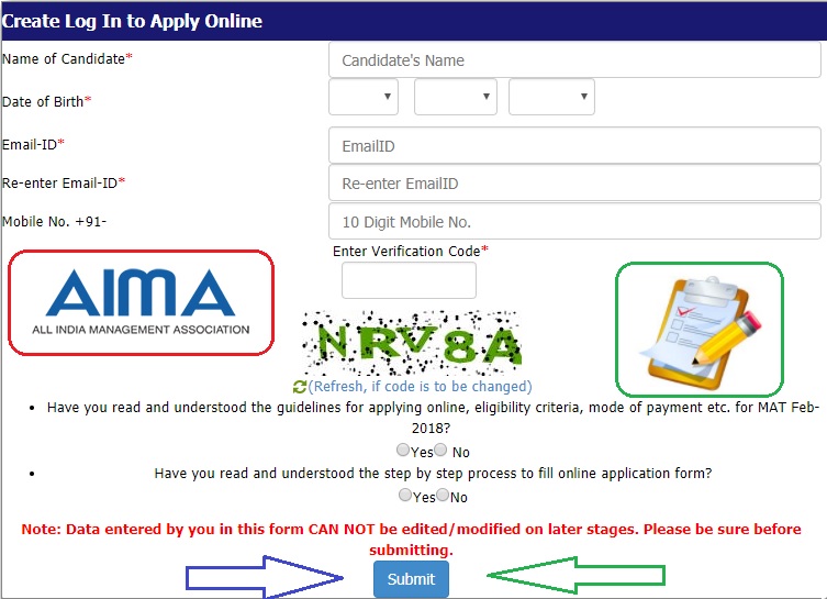 AIMA-MAT-Online-Application-2018