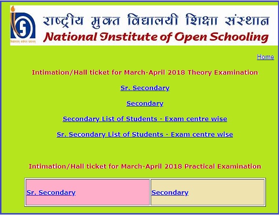 NIOS-Secondary-Sr-Secondary-Hall-Tickets-2018