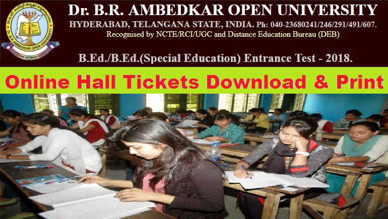 BRAOU-BED-Entrance-Test-2018-Hall-Ticket-Print