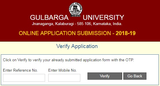 Gulbarga-University-PG-Admission-2018-Verify-Application