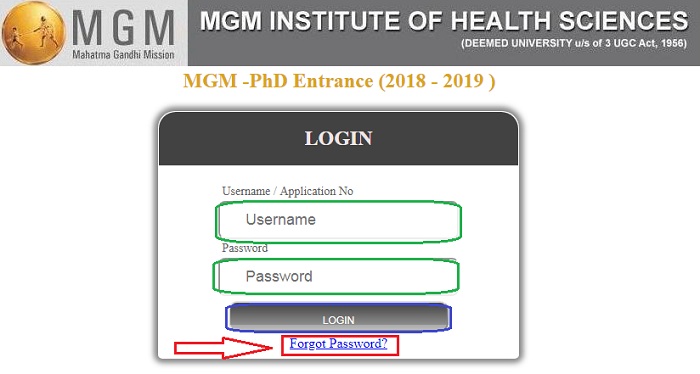 MGMUHS-PHD-Entrance-Exam-2018-Login-Form-Forgot-Password