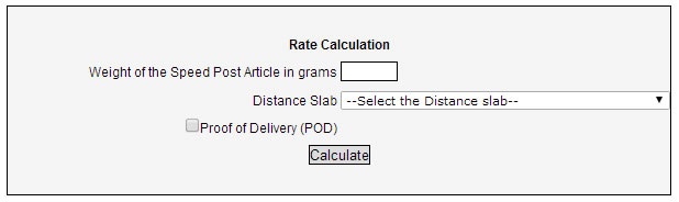 Speed-Post-Rate-Calculator