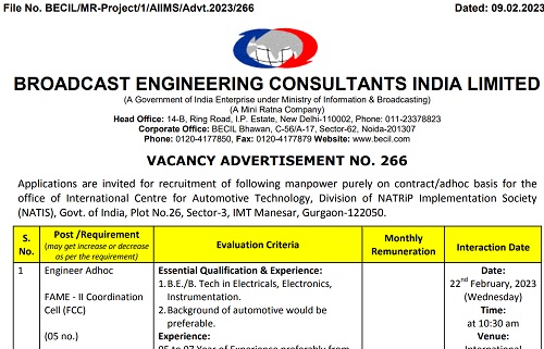 BROADCAST-ENGINEERING-CONSULTANTS-INDIA-LIMITED-JOBS